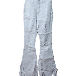 Ladies Swank A Posh Ripped Distressed white Jeans